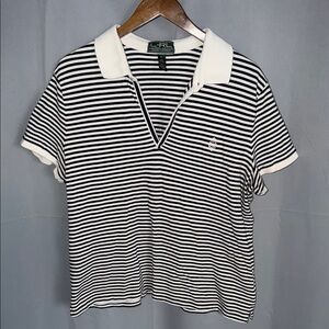 Lauren Active Ralph Lauren Cotton Striped Polo Activewear Golf Size XL